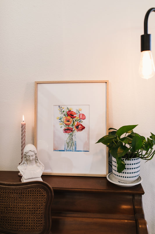 Poppies Floral Art Print