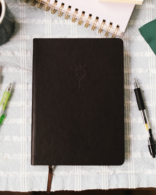 Eucharist Notebook - Dark Brown Embossing