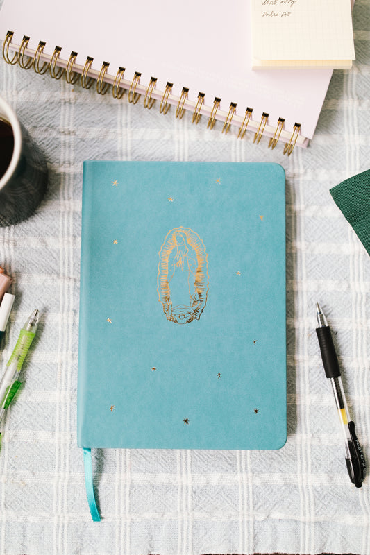 Our Lady of Guadalupe Notebook with Gold Detailing