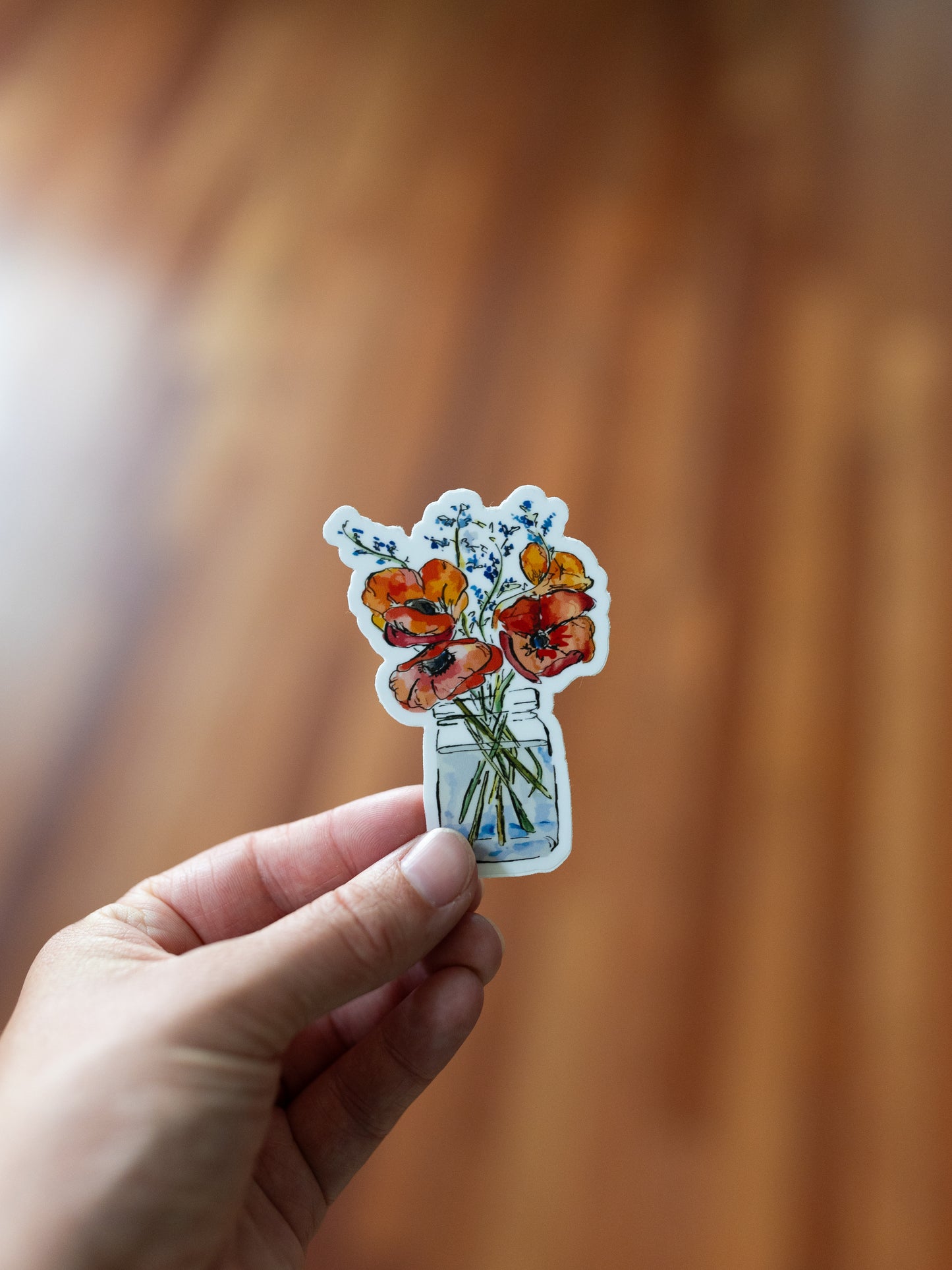 Poppy Floral Sticker