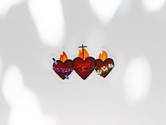 Hearts of the Holy Family Sticker