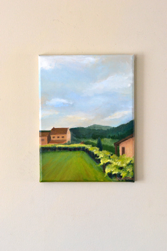 Spanish Winery Landscape Painting