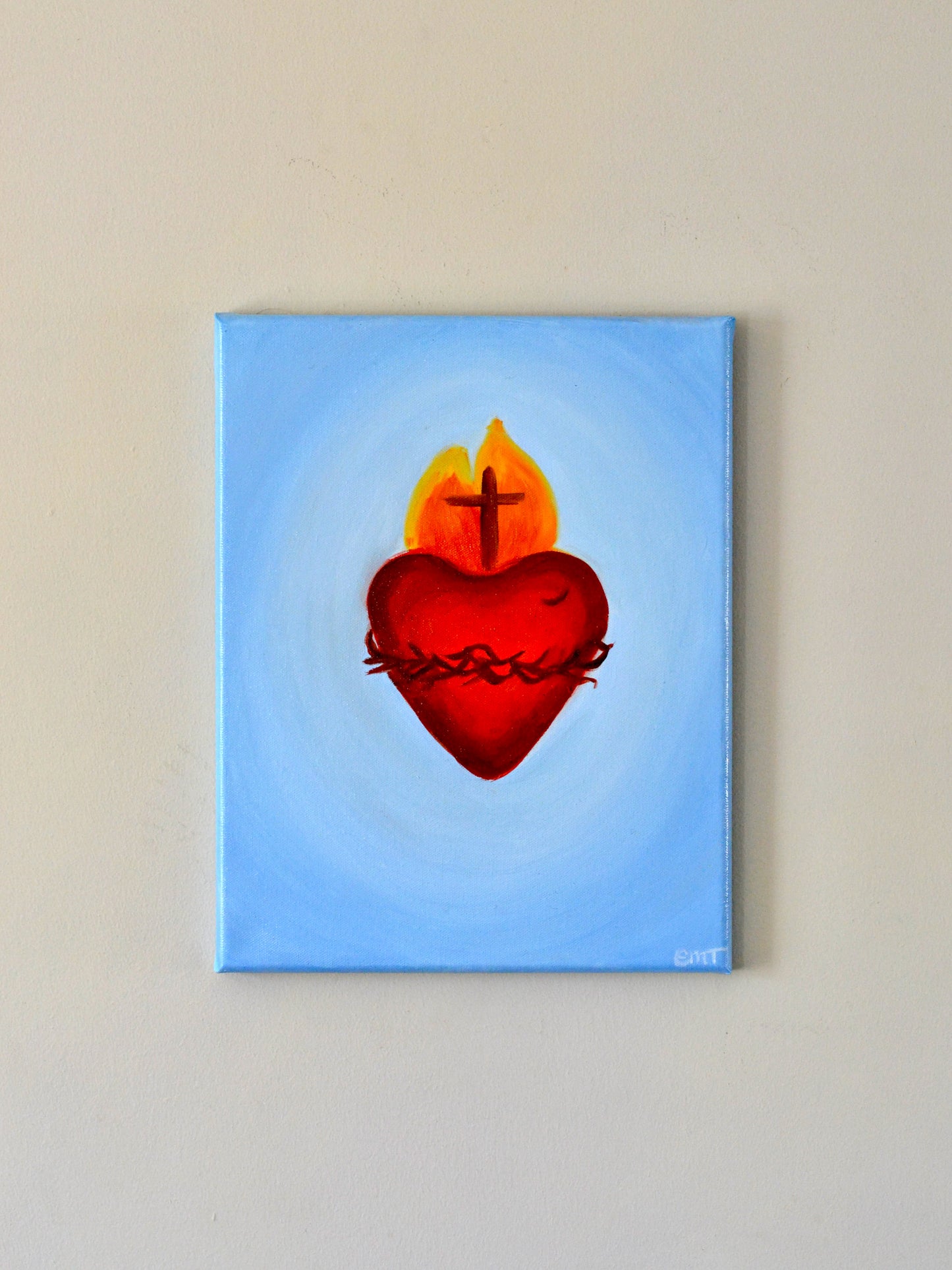 Sacred Heart of Jesus Original Oil Painting