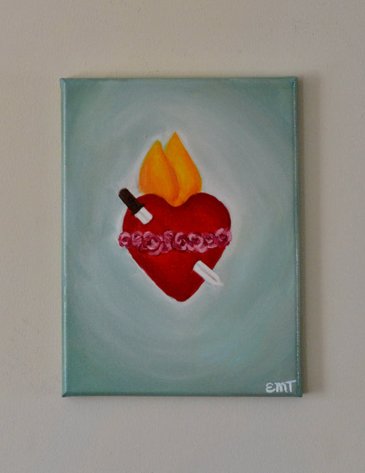Immaculate Heart of Mary Original Oil Painting