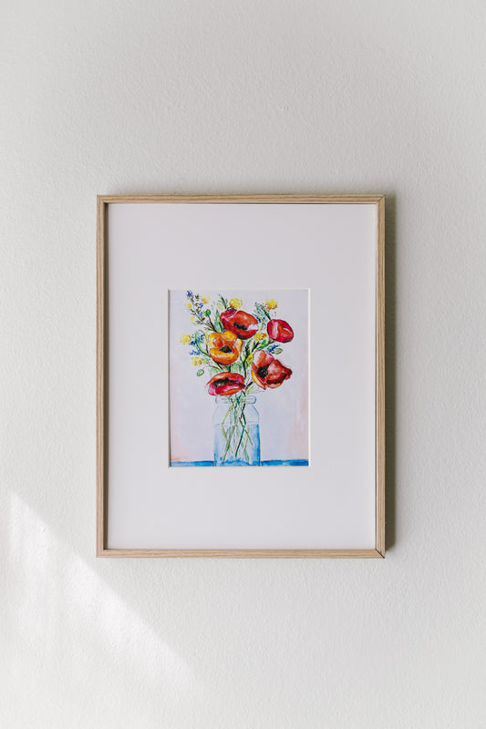 Poppies Floral Art Print