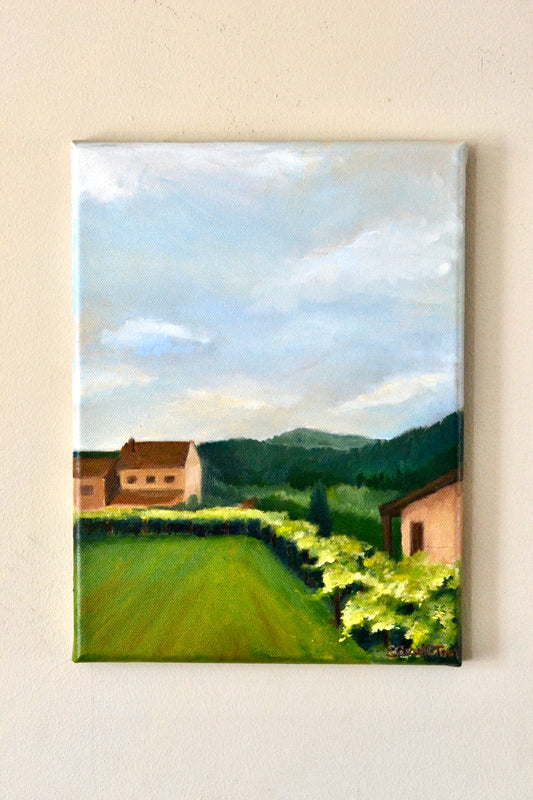 Spanish Winery Landscape Painting